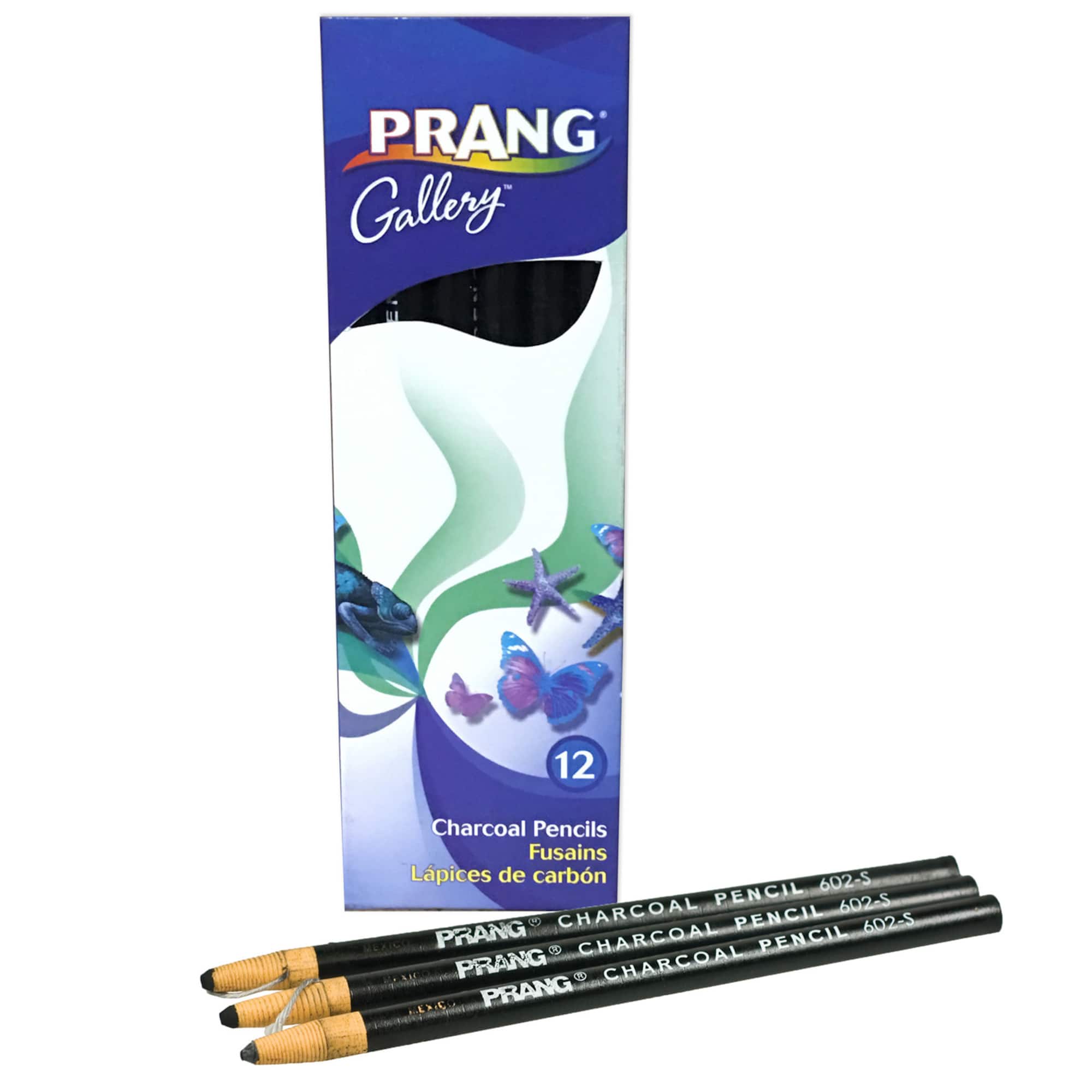 Prang® Peel Off Charcoal Pencils, 12ct.